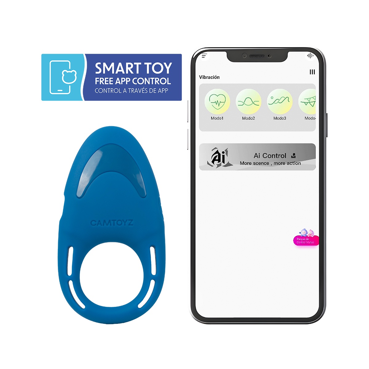 Anillo vibrador para el pene con App Flexring Camtoyz - Imagen 2
